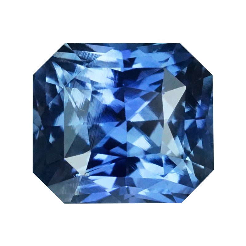 2.21 ct Denim Blue Sapphire Radiant Cut Unheated Sri Lanka