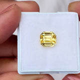2.70 ct Vivid Yellow Emerald Cut Sapphire Unheated Sri Lanka