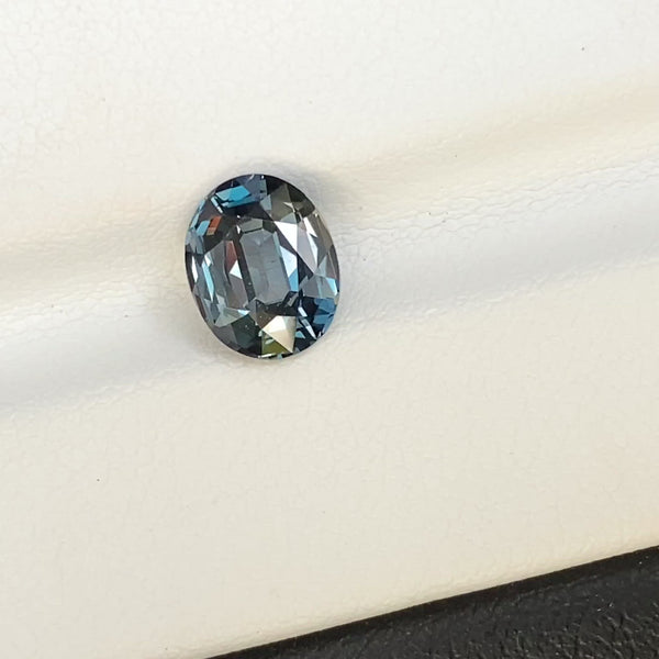 2.00 ct Steel Blue Sapphire Oval Natural Unheated