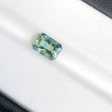 1.60 ct Mint Teal Green Sapphire Radiant Cut Natural Unheated