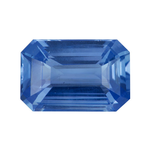 2.56 ct Emerald Cut Blue Sapphire Certified Unheated