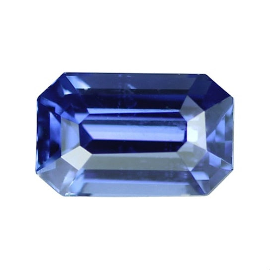 1.61 ct Vivid Blue Emerald Cut Natural Unheated Sapphire