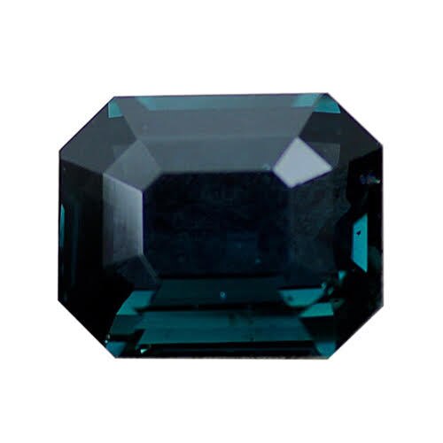 3.30 ct Emerald Cut Blue Green Sapphire Certified Unheated