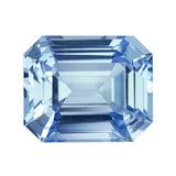 2.25 ct Grey Light Blue Sapphire Emerald Cut Unheated Sri Lanka