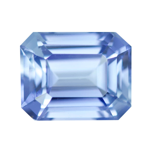 2.15 ct Violetish Blue Sapphire Emerald Cut Natural Unheated