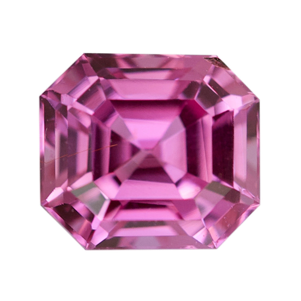 1.21 ct Vivid Pink Sapphire Emerald Cut Natural Unheated