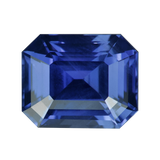 2.09 ct Blue Sapphire Emerald Cut Unheated Ceylon