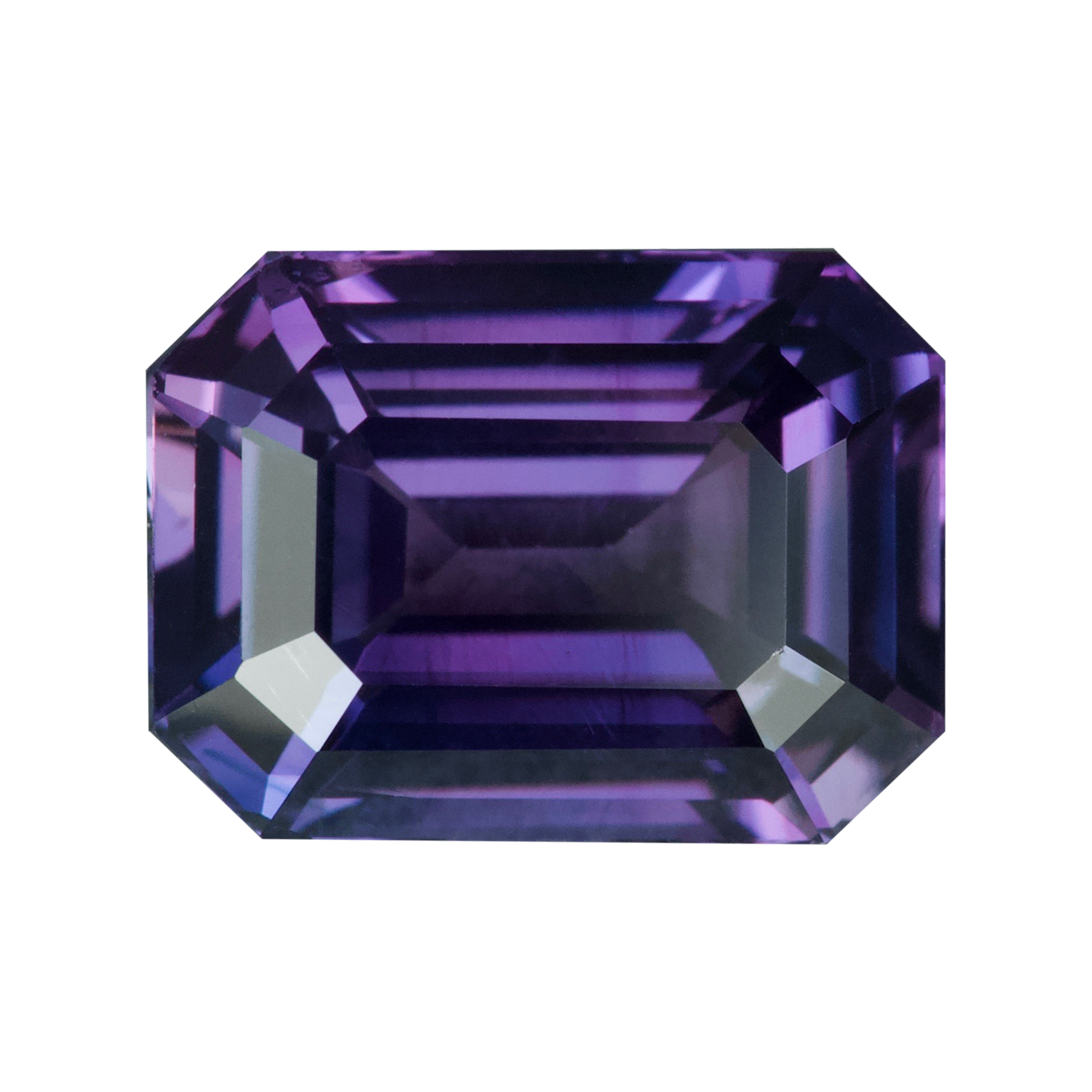 2.52 ct Purple Sapphire Emerald Cut Unheated Ceylon