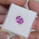 1.61 ct Vivid Pink Oval Cut Natural Unheated Sapphire