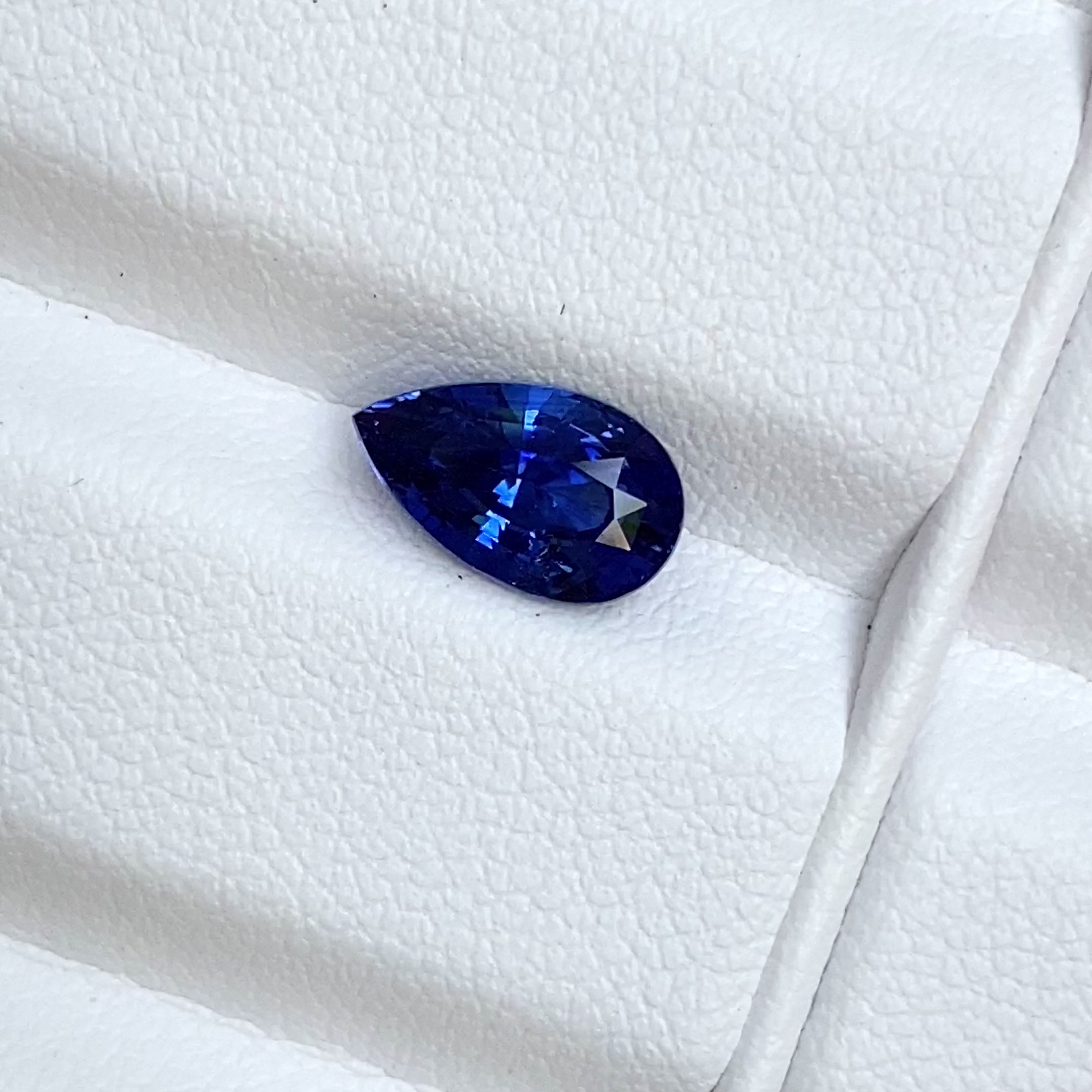 1.65 ct Royal Blue Sapphire Pear Shape Natural Heated Gems