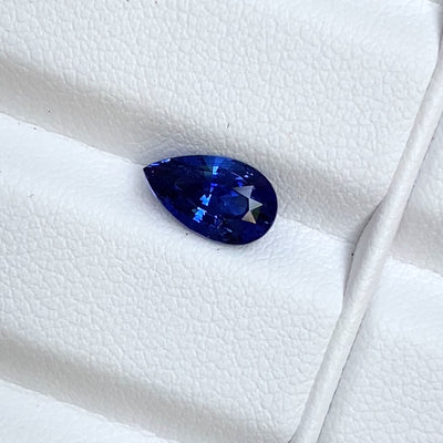 1.65 ct Royal Blue Sapphire Pear Shape Natural Heated Gems