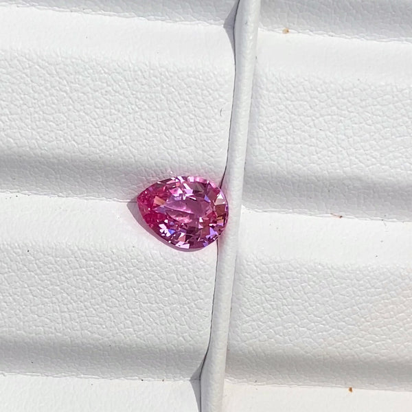 1.69 ct Blossom Pink Sapphire Pear Natural Unheated