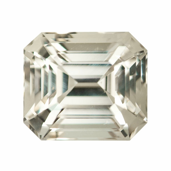 2.68 ct Champagne Grey Sapphire Emerald Cut Natural Unheated