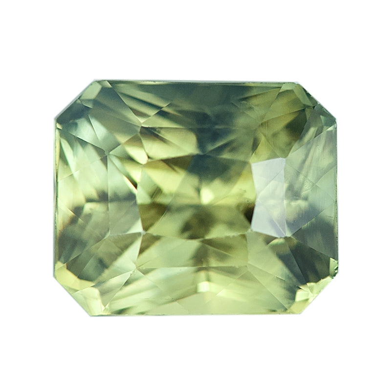 1.61 ct Green Sapphire Radiant Cut Natural Heated