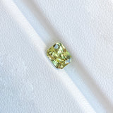 1.69 ct Mint Green Sapphire Radiant Cut Unheated