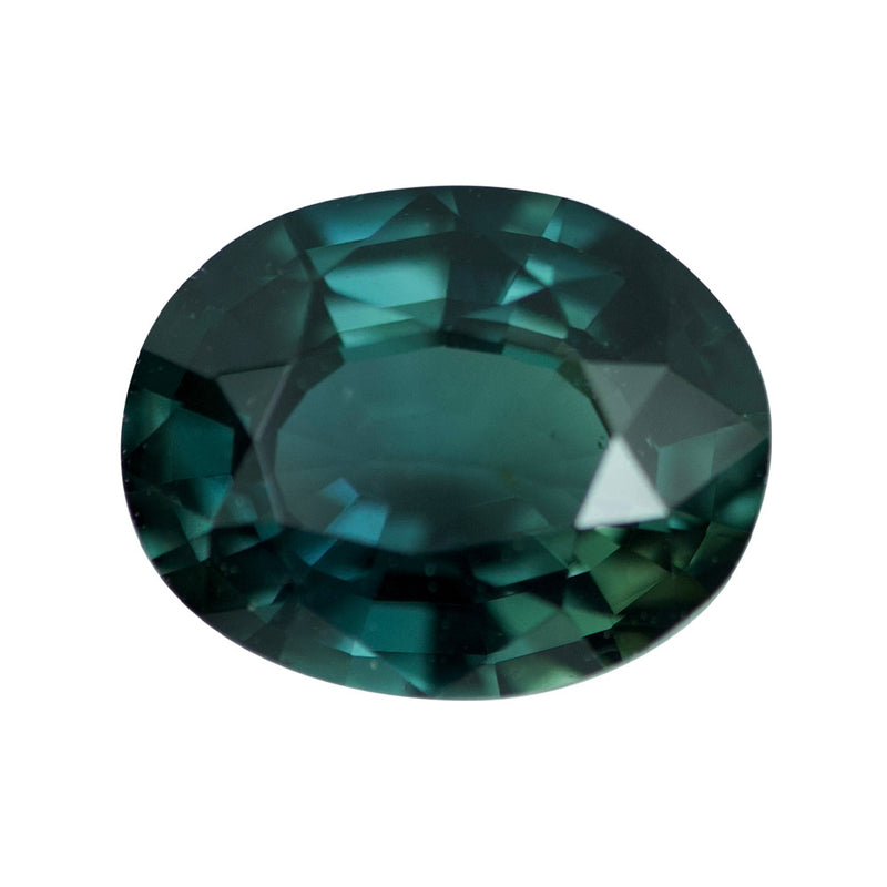 1.51 ct Green Teal Sapphire Oval Natural Unheated