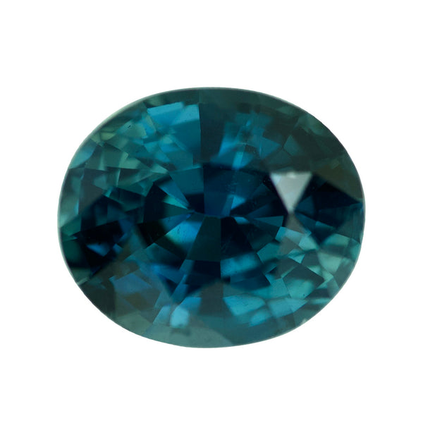 2.06 ct Teal Green Sapphire Oval Natural Unheated