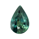 1.65 ct Green Teal Sapphire Pear Natural Unheated