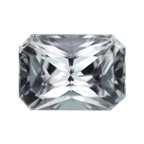 2.15 ct Light Grey Radiant Cut Natural Unheated Sapphire