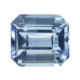 3.05 ct Emerald Cut Grey Blue Sapphire Natural Unheated