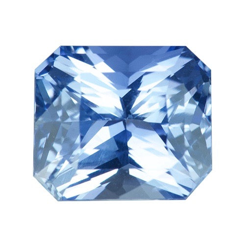 3.58 ct Radiant Cut Blue Sapphire Certified Unheated