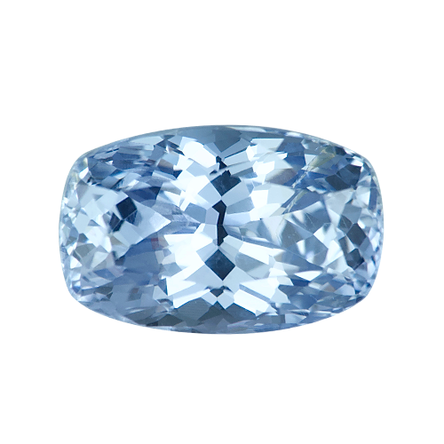 3.47 ct Cushion Light Blue Sapphire Certified Unheated