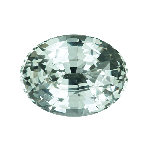 1.56 ct Oval Pastel Mint Green Sapphire Natural Unheated Certified