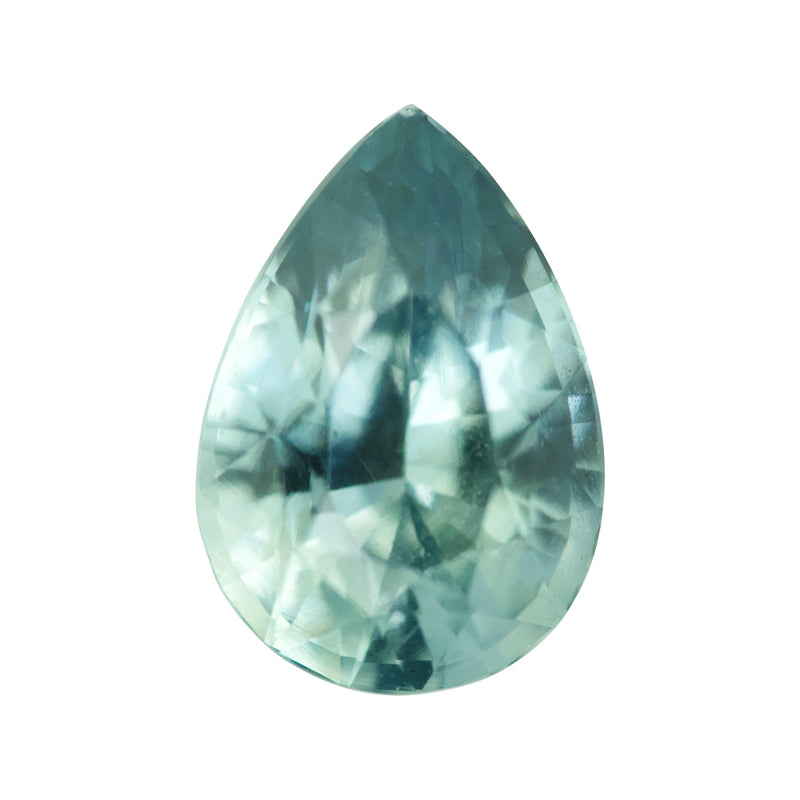 2.60 ct  Teal Sapphire Pear Natural Unheated