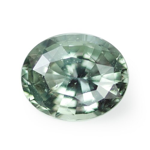 2.09 ct Olive Green Oval Cut Natural Unheated Sapphire