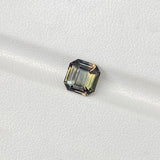 2.07 ct Olive Green Sapphire Square Emerald Cut Natural Unheated