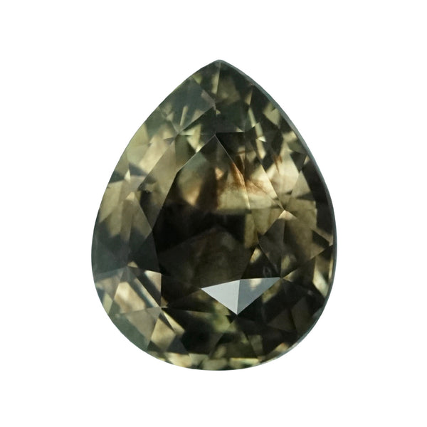 1.99 ct Green Sapphire Pear Cut Unheated Madagascar