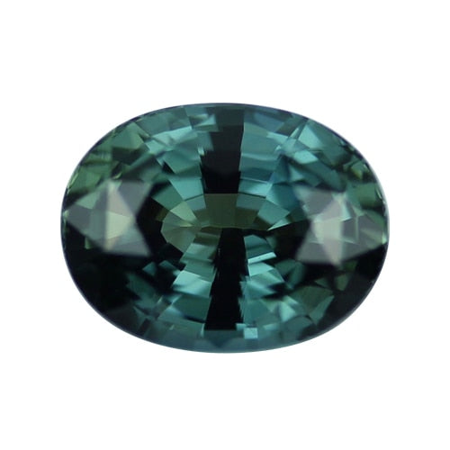 2.63 ct Blue Green Oval Cut Natural Unheated Sapphire