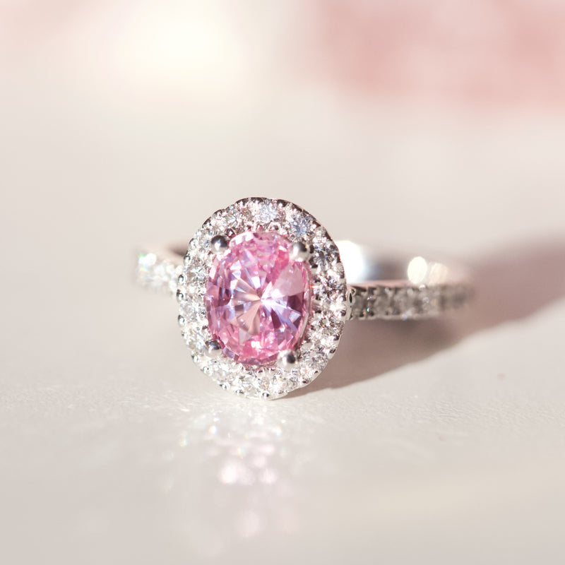 Breathtaking Pink Sapphire rings at best prices at GemPundit