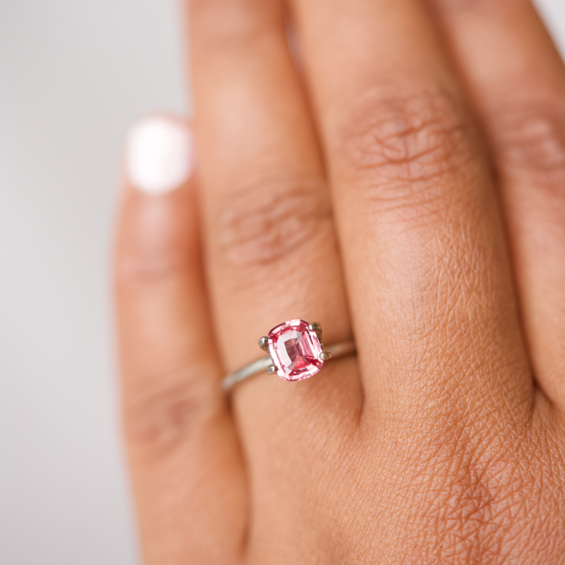 Natural padparadscha 2025 sapphire ring
