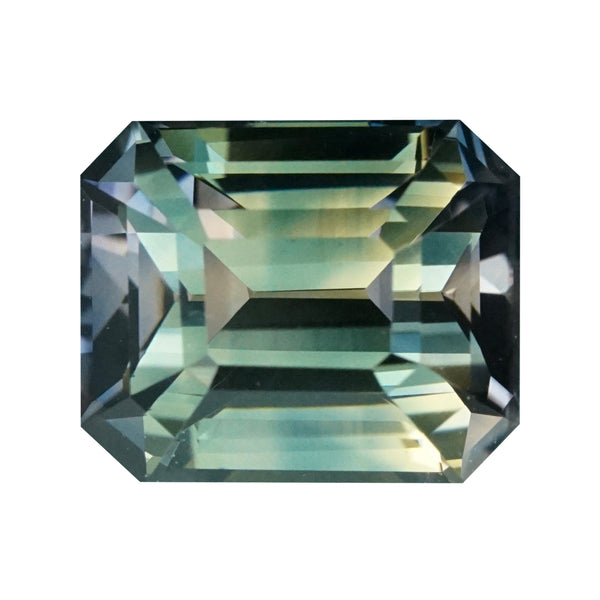 2.11 ct Green Emerald Cut Sapphire Unheated Madagascar