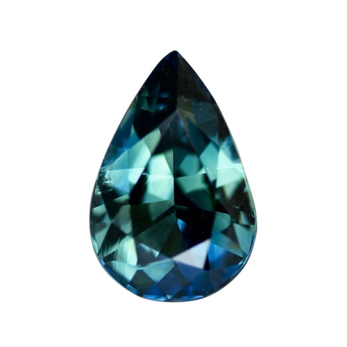 2.57 ct Pear Blue Green Sapphire Certified Unheated