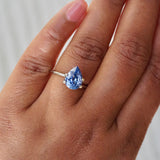 blue sapphire pear loose gemstone