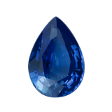 1.43 ct Vivid Blue Pear Cut Natural Certified Unheated Sapphire
