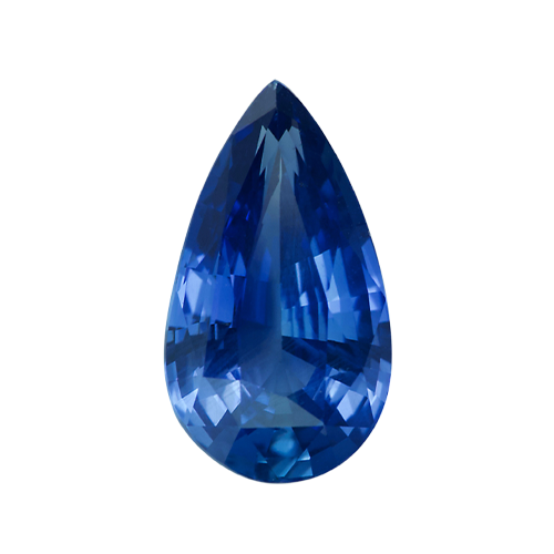 2.30 ct Vivid Blue Pear Sapphire Ceylon Unheated