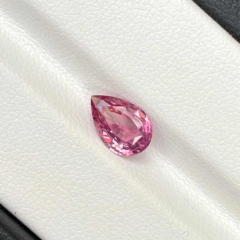 1.60 ct Padparadscha Sapphire Pear Cut Natural Unheated