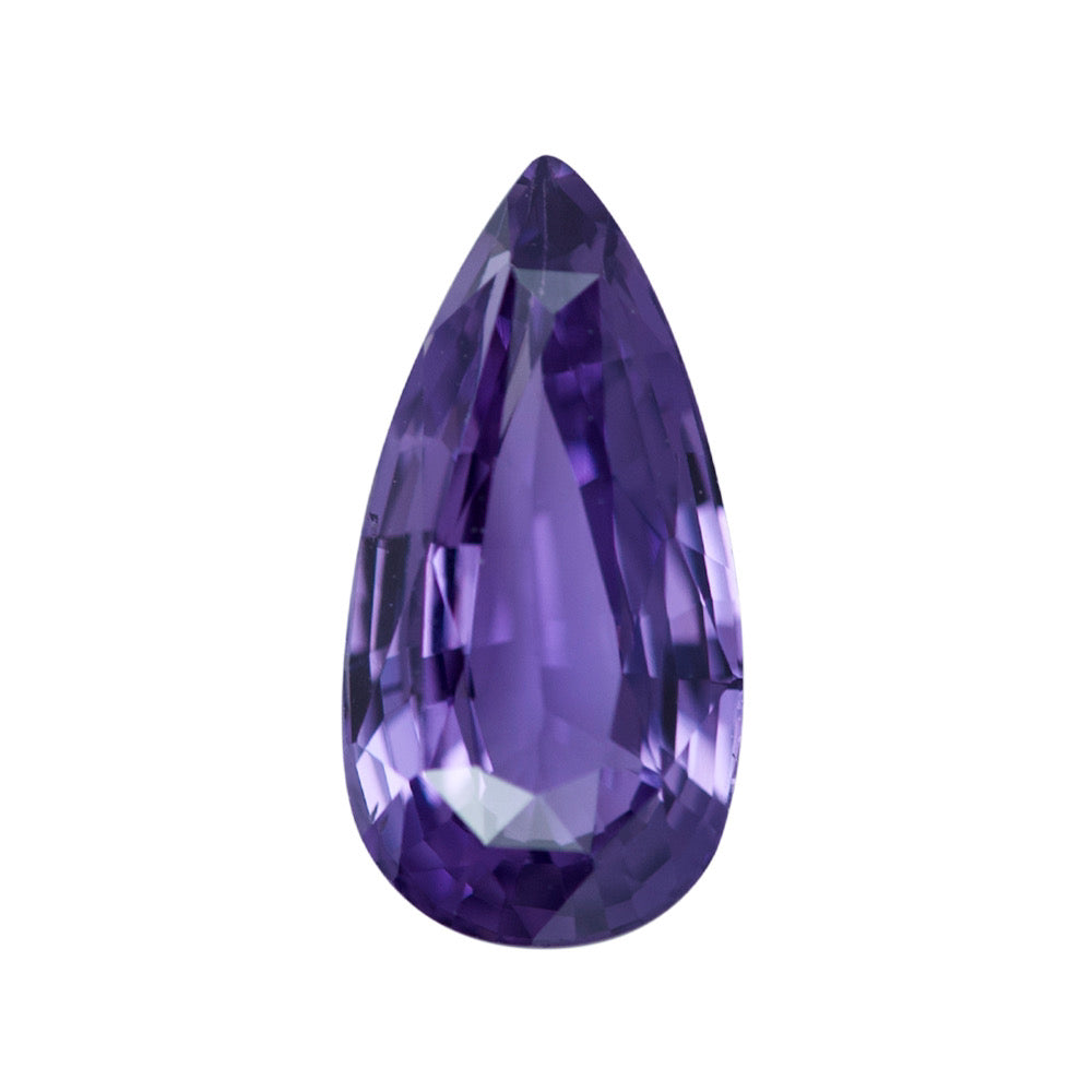 2.00 ct Violet Sapphire Pear Cut Natural Unheated
