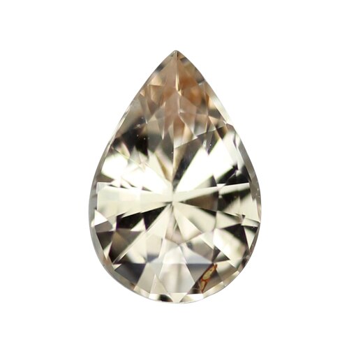 1.07 ct Champagne Peach Pear Sapphire Certified Unheated