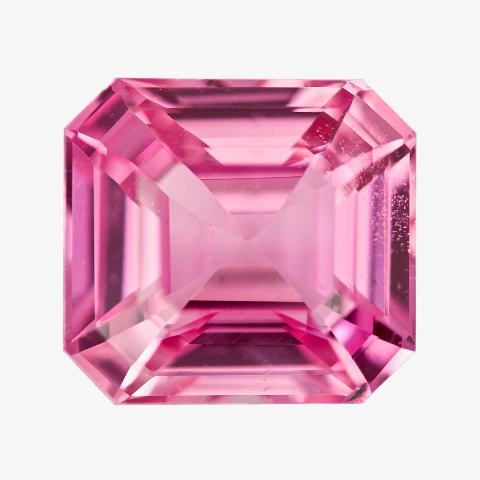 2.02 ct Vivid Pink Sapphire Emerald Cut Natural Heated