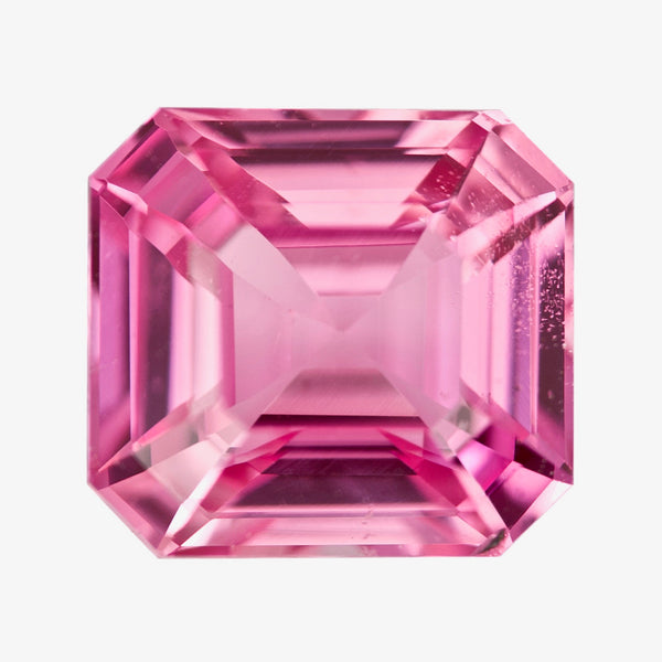 2.02 ct Vivid Pink Sapphire Emerald Cut Natural Heated
