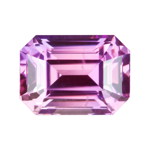 2.09 ct Emerald Cut Pink Sapphire Unheated Ceylon