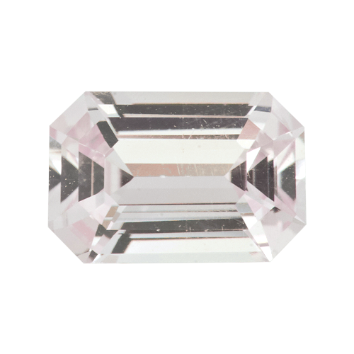 1.40 ct Emerald Cut Yellowish Pink Sapphire Certified Unheated