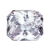 2.49 ct Radiant Cut Light Violetish Pink Sapphire Certified Unheated