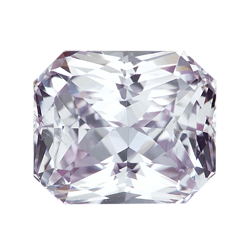 2.49 ct Radiant Cut Light Violetish Pink Sapphire Certified Unheated