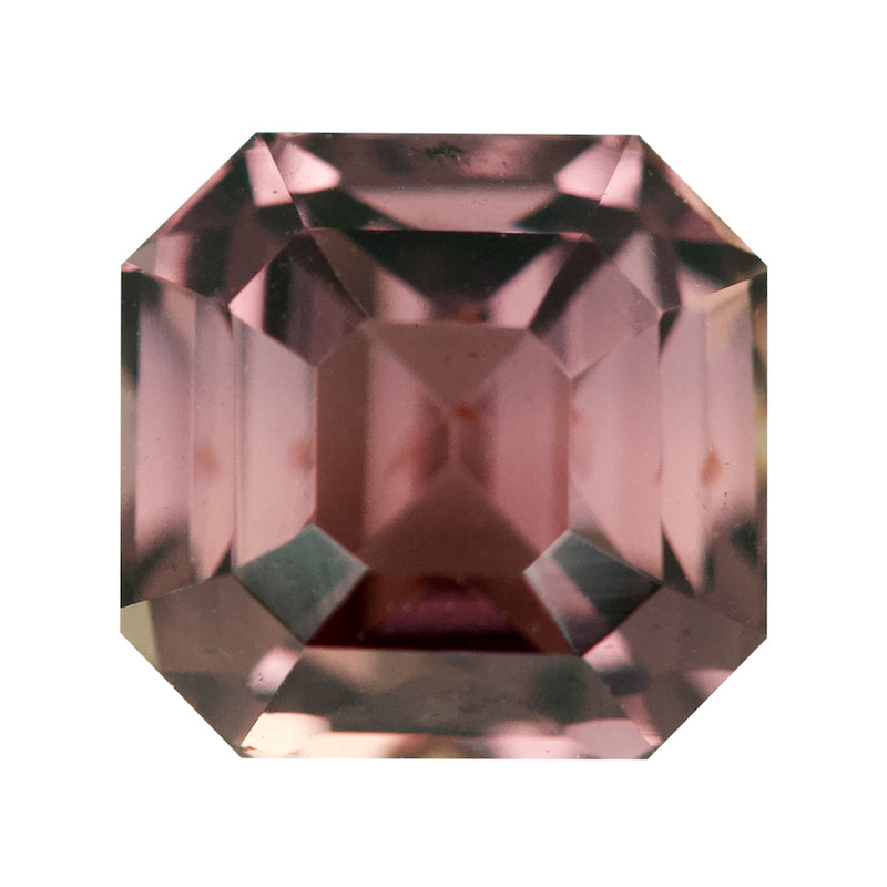 2.03 ct Plum Colour Shift Sapphire Square Emerald Cut Natural Unheated