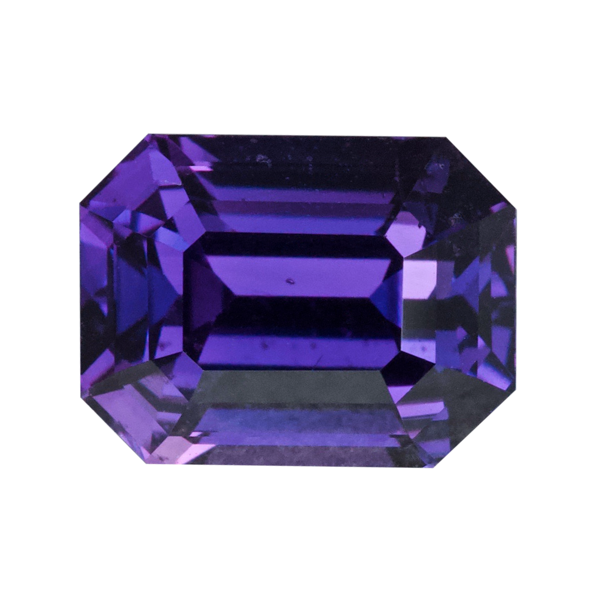 2.54 ct Purple Sapphire Emerald Cut Unheated Madagascar